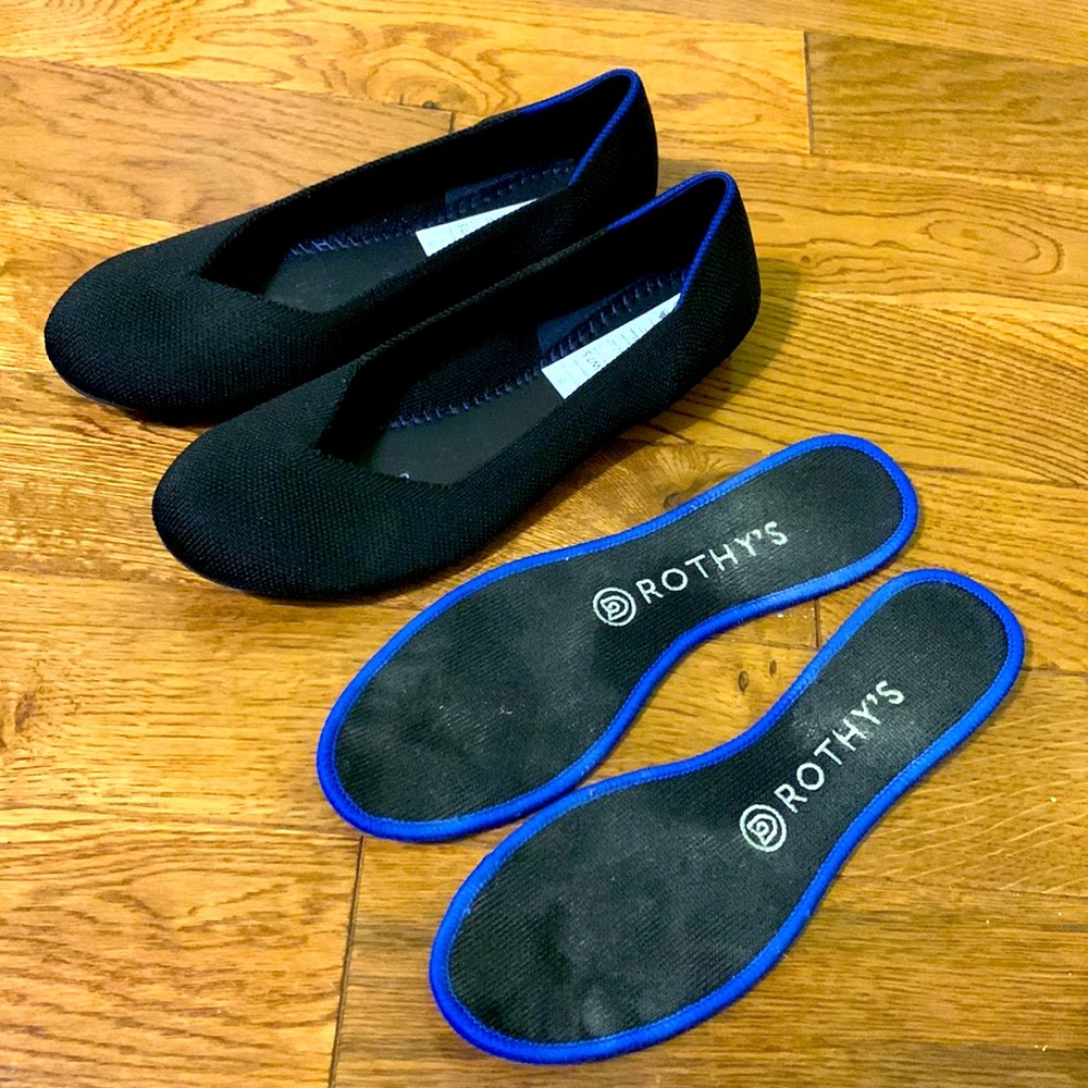 Rothy’s round toe flats black 7.5